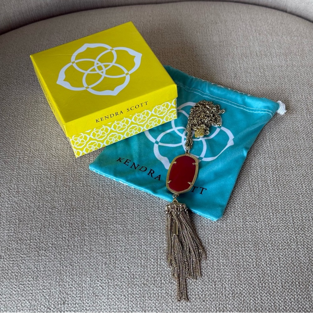 Kendra Scott Rayne Bright Red Necklace